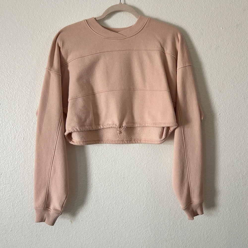 90 Degree By Reflex Blush Cropped Sweatshirt